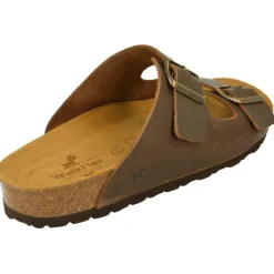 Garzon Zuecos|Bio Pinky De Con Doble Hevilla En Piel Nobuck Y Planta Anatomica Con Piso Microporoso Marron