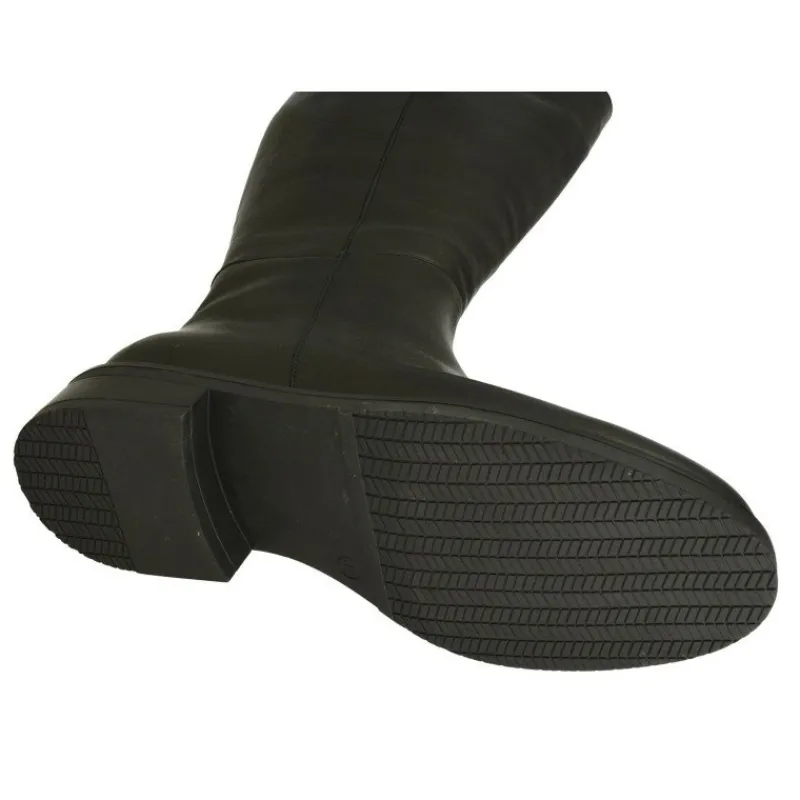 PieSanto Botas|Bota Alta De De Cana Ancha 43 Cm Con Piso De Goma Y Tacon De Suela Con Planta De Descanso Extraible