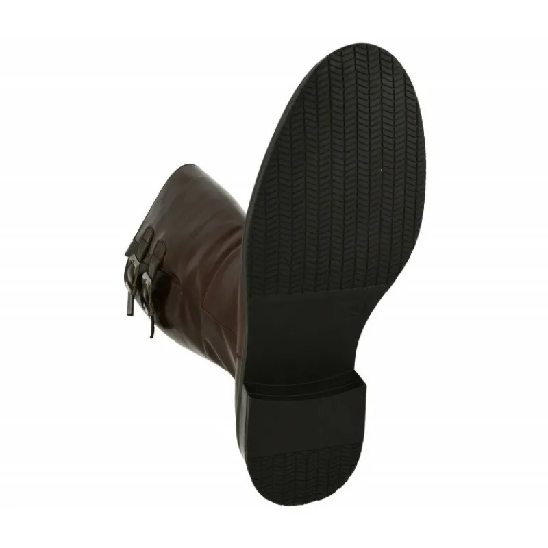 PieSanto Botas Cana Ancha|Bota Alta De De Cana Extra Ancha 48Cm Hebillas En Cana Y Piso De Bloque Goma Tacon Con Planta De Descanso