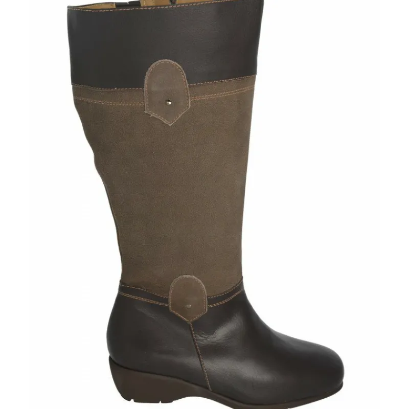 Alviflex Botas Cana Ancha|Bota De Sport, Cana Ancha De 43-44Cm, Cuna De 2 Cm, Suela De Poliuretano