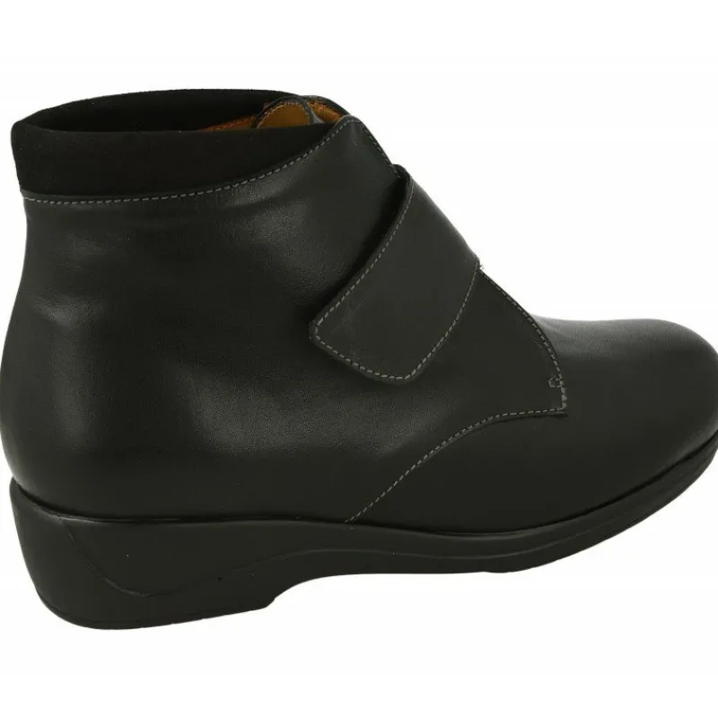 Alviflex Botines|Botin De Con Ajuste Por Velcro En Pala Lisa Y Piso De Amortiguacion En Ancho 14 Especial Plantillas Negro