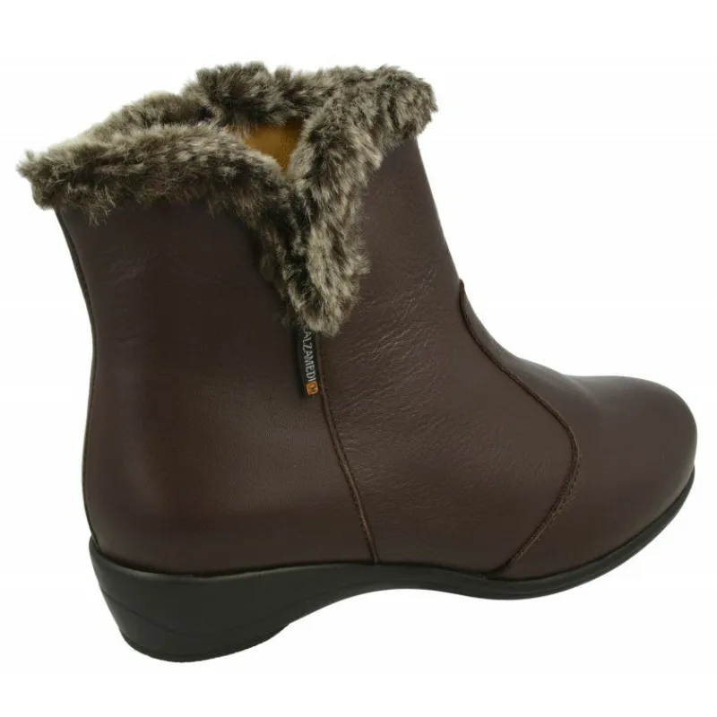Calzamedi Botines|Botin De Con Pala Lisa Y Cremallera Lateral En Ancho 13 Con Piso De Caucho Y Planta Anatomica Movible