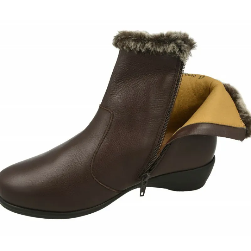 Calzamedi Botines|Botin De Con Pala Lisa Y Cremallera Lateral En Ancho 13 Con Piso De Caucho Y Planta Anatomica Movible