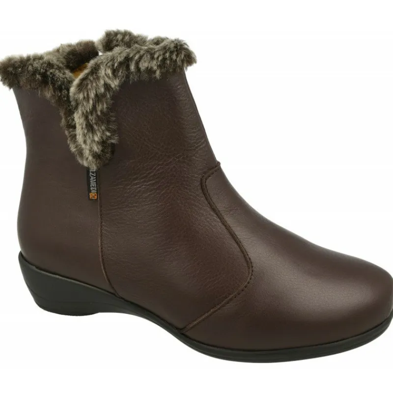 Calzamedi Botines|Botin De Con Pala Lisa Y Cremallera Lateral En Ancho 13 Con Piso De Caucho Y Planta Anatomica Movible