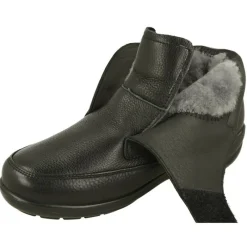G Comfort Botines|Botin De Con Ajuste De Velcro En Piel Lisa Con Forro Y Membrana Impermeable Con Planta Extraible. Negro