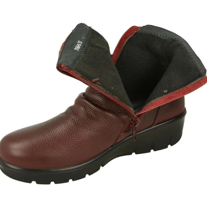 G Comfort Botines|Botin De Con Cremallera Lateral Y Pala Fruncida Con Cuna De Poliuretano Y Planta De Descanso Extraible