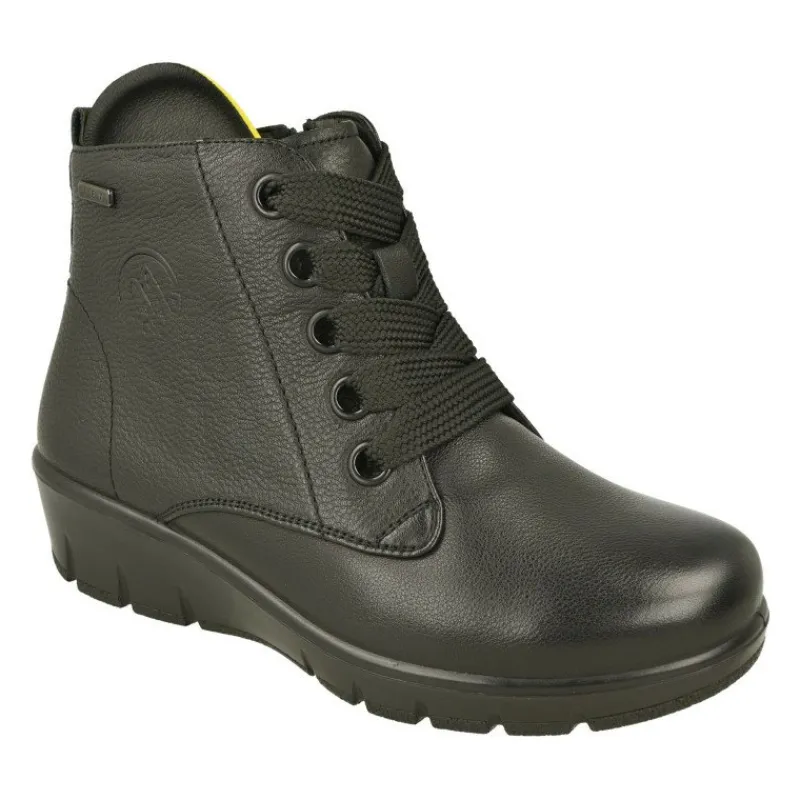G Comfort Botines|Botin De En Pala Lisa Impermeable Con Horma Ancho 13, Piso De Cuna Amortiguada Y Planta Anatomica Extraible Negro