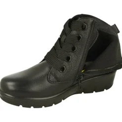 G Comfort Botines|Botin De En Pala Lisa Impermeable Con Horma Ancho 13, Piso De Cuna Amortiguada Y Planta Anatomica Extraible Negro