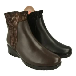PieSanto Botines|Botin De De Pala Lisa Con Pieza Lateral De Ante Grabado, Piso De Cuna Y Poliuretano Y Planta Descanso Extraible