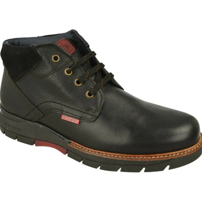 Tolino Botines|Botin De Acordonado De Pala Lisa Con Piel Engrasada Y Piso De Caucho Flexible Con Planta Anatomica Extraible