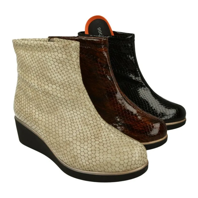 Doctor Cutillas Botines|Botin Del En Piel Grabada Serpiente Charol. Piso De Cuna Microporosa Muy Ligera Y Planta De Descanso Movible