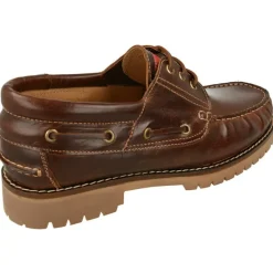EDWARD'S Zapatos De Vestir|Cordon De Edwards Nautico En Piel Vacuna Con Piso De Goma Contrastada Marron