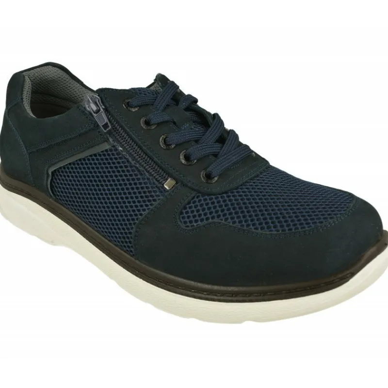 G Comfort Deportivos|Cordon De En Piel Combinada Con Rejilla Picada Y Ajuste Con Cremallera, Planta Extraible Y Piso De Poliuretano