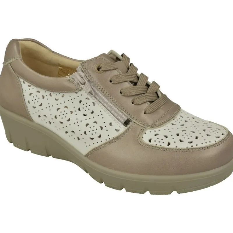 G Comfort Cordones|Cordon De Picado Con Cremallera Lateral Y Piel Combinada Con Cuna De Poliuretano