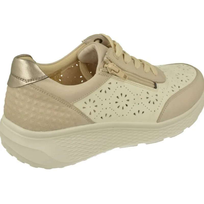 G Comfort Cordones|Cordon De Picado Con Cremallera Lateral Combinado Tonos Con Piso Esponjoso De Gran Amortiguacion. Beige