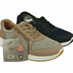 G Comfort Deportivos|Cordon De G-Comfort Combinado En Tejido Rejilla Con Piel Nobuck, Planta Anatomica Extraible Y Piso De Poliuretano