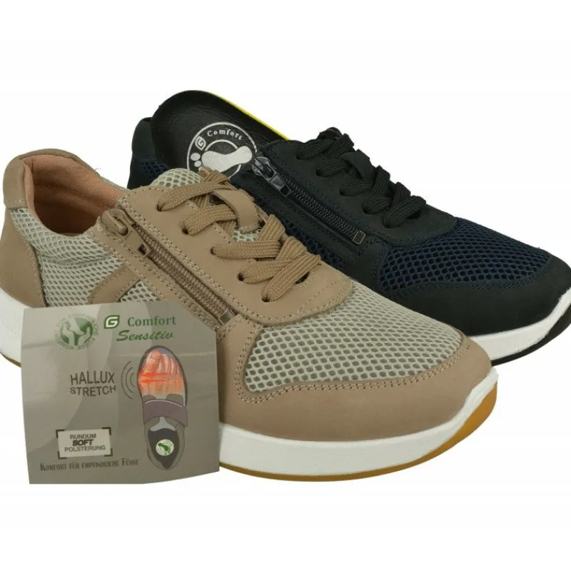 G Comfort Deportivos|Cordon De G-Comfort Combinado En Tejido Rejilla Con Piel Nobuck, Planta Anatomica Extraible Y Piso De Poliuretano