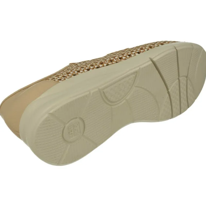 PieSanto Cordones|Cordon De En Piel Picada Combinada Con Piso De Poliuretano Y Planta De Descanso Extraible Taupe