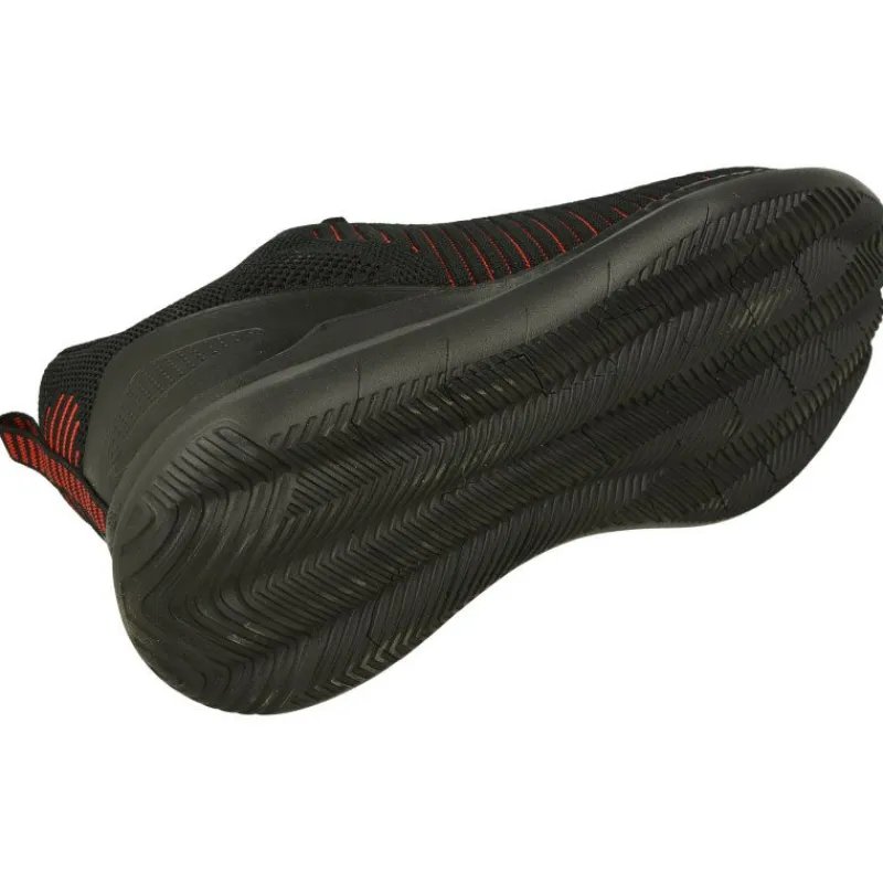 Propet Deportivos|Cordon De Deportivo Combinado En Lona Rejilla Con Vivo Contrastado Rojo Y Suela De Gran Comfort Y Flexibilidad. Negro