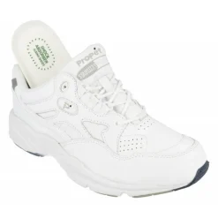 Propet Deportivos|Cordon Deportivo De Impermeable, Ancho Especial Para Plantillas Ortopedicas. Blanco