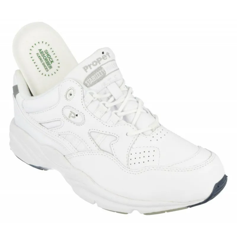 Propet Deportivos|Cordon Deportivo De Impermeable, Ancho Especial Para Plantillas Ortopedicas. Blanco