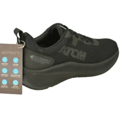 Fluchos Deportivos|Cordon Elastico De De Tejido Elastico Y Repele El Agua, Piso Ligero De Poliuretano Y Planta De Descanso Movible Negro
