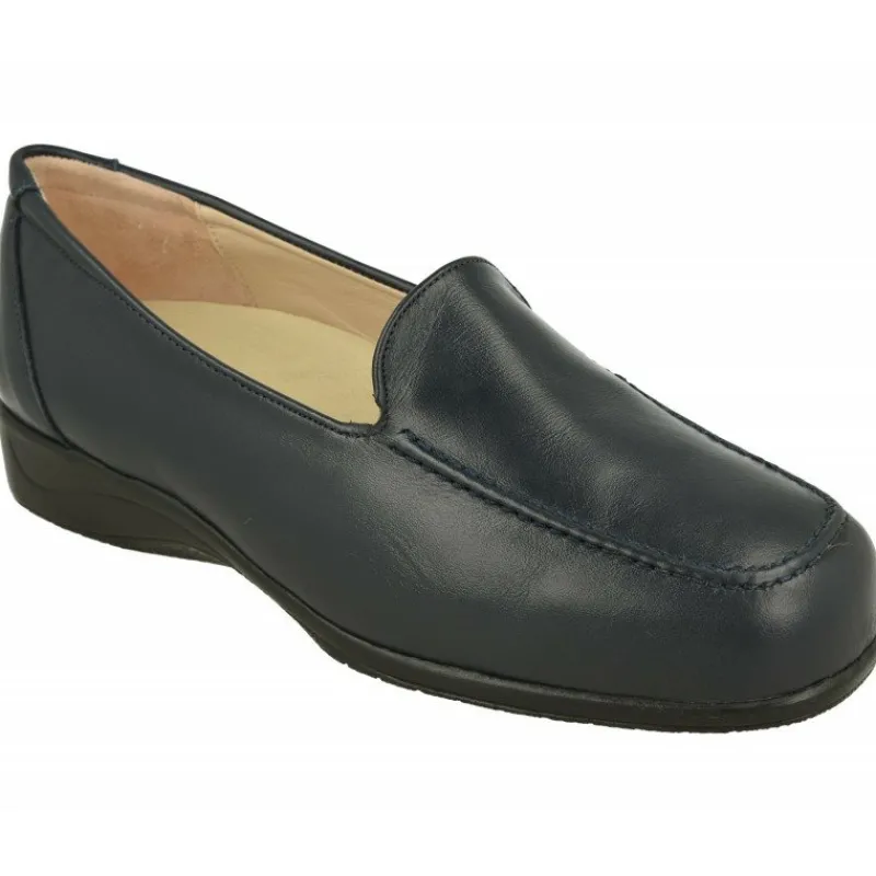 Calzamedi Mocasines|Mocasin De Con Bordon En Pala Y Planta Extraible De Descanso, Piso De Caucho Y Horma De Ancho Especial