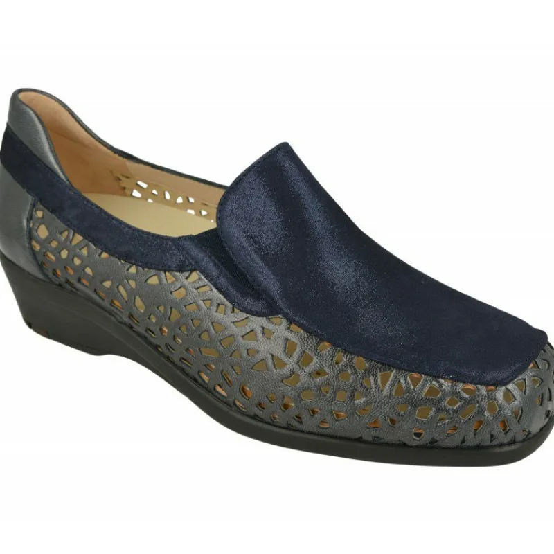 Drucker Calzapedic Mocasines|Mocasin De Drucker Picado Con Pala Contrastada, Planta De Descanso Extraible Y Piso De Poliuretano