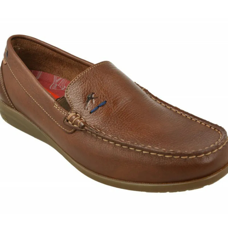 Fluchos Mocasines|Mocasin De En Fabricacion Flexible Kiowa Con Elastico En Pala, Planta De Descanso Movible Y Piso De Caucho Corrido