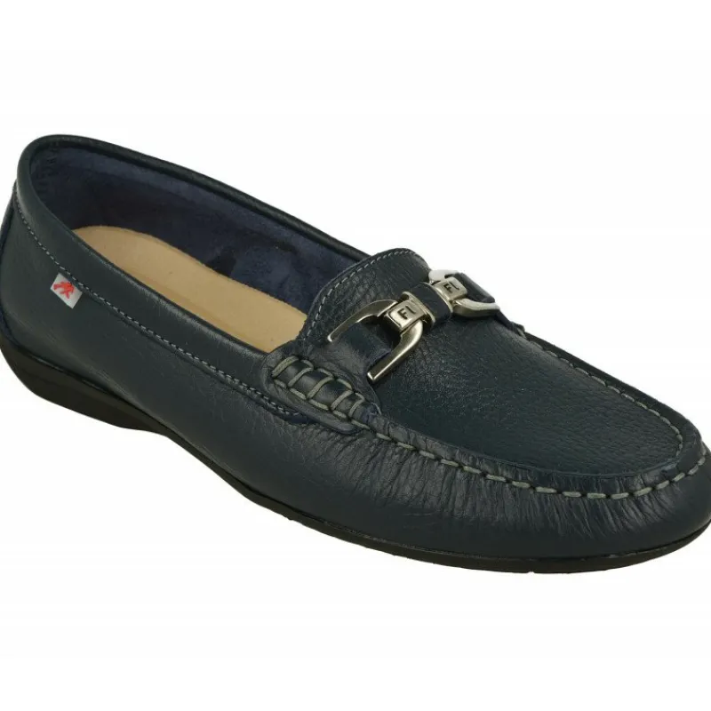 Fluchos Mocasines|Mocasin De Ligero Y Flexible Con Adorno Metal En La Pala, Planta De Descanso Y Piso De Caucho