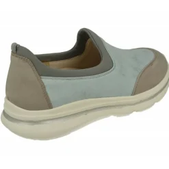 G Comfort Mocasines|Mocasin De En Piel Metalizada Elastica Con Planta De Descanso Y Piso Aligerado