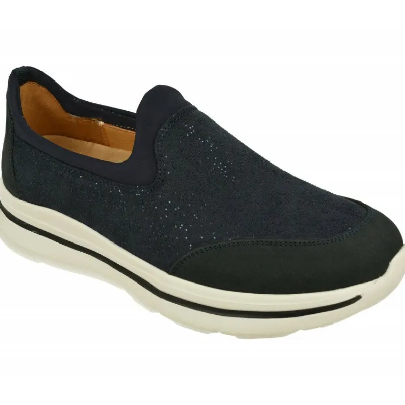G Comfort Mocasines|Mocasin De En Piel Metalizada Elastica Con Planta De Descanso Y Piso Aligerado