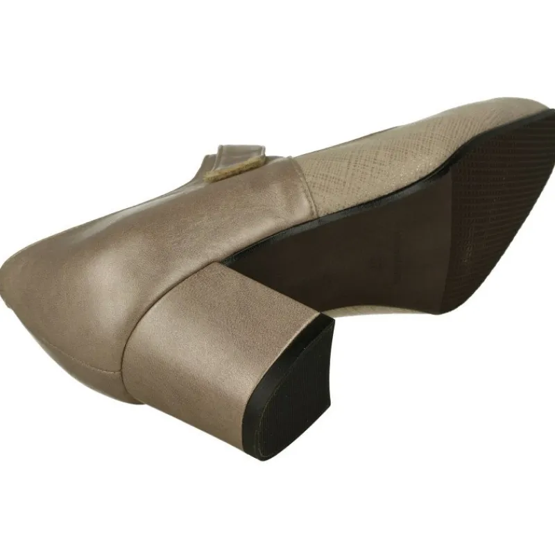 RIKO Zapatos Con Pulsera|Pulsera De Rico Con Ajuste De Velcro Y Pala Elastica. Planta De Descanso Extraible Y Tacon Forrado De Base Ancha