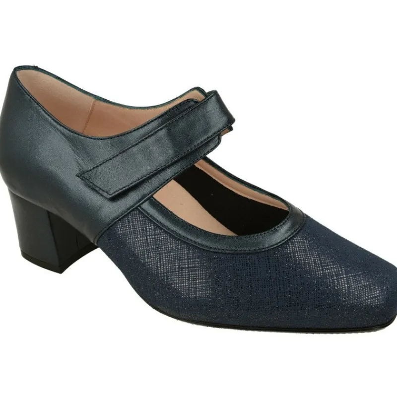 RIKO Zapatos Con Pulsera|Pulsera De Rico Con Ajuste De Velcro Y Pala Elastica. Planta De Descanso Extraible Y Tacon Forrado De Base Ancha