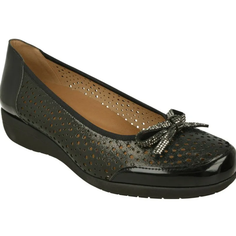 Calzamedi Zapatos Salon|Salon De Picaso Con Lazo Y Elastico Al Hueco. Piso De Caucho Y Planta Extraible En Horma De Ancho Especial