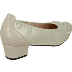 Doctor Cutillas Zapatos Salon|Salon De Con Puntera Recta Y Piel Combinada Metalizada, Tacon De 3Cm Y Planta Anatomica Extraible