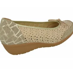 Drucker Calzapedic Zapatos Salon|Salon De Drucker En Piel Picada Contrastada En Talon Y Puntera, Hueco Elastico Ajustable Y Planta De Descanso Extraible