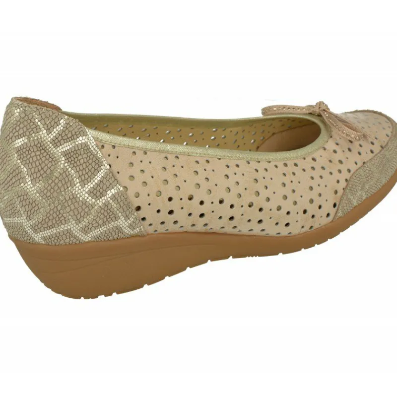Drucker Calzapedic Zapatos Salon|Salon De Drucker En Piel Picada Contrastada En Talon Y Puntera, Hueco Elastico Ajustable Y Planta De Descanso Extraible