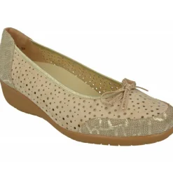 Drucker Calzapedic Zapatos Salon|Salon De Drucker En Piel Picada Contrastada En Talon Y Puntera, Hueco Elastico Ajustable Y Planta De Descanso Extraible
