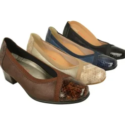 Doctor Cutillas Zapatos Salon|Salon Del De Puntera Recta Y Talon En Coco Charol Y Piel Elastica Adaptable Con Planta De Descanso Extraible
