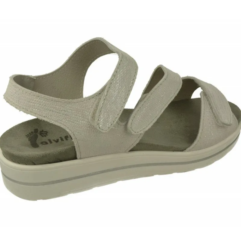Alviflex Sandalias|Sandalia De De Tiras Cruzadas Con Velcro Ajustable. Planta Anatomica De Gran Descanso Extraible Y Piso De Poliuretano M Plata