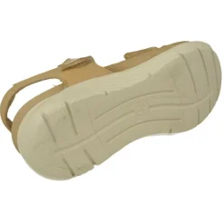 Baerchi Sandalias|Sandalia De Con Doble Tira De Velcro Ajustable En Piel Vacuna, Planta Anatomica Extraible Y Piso De Poliuretano
