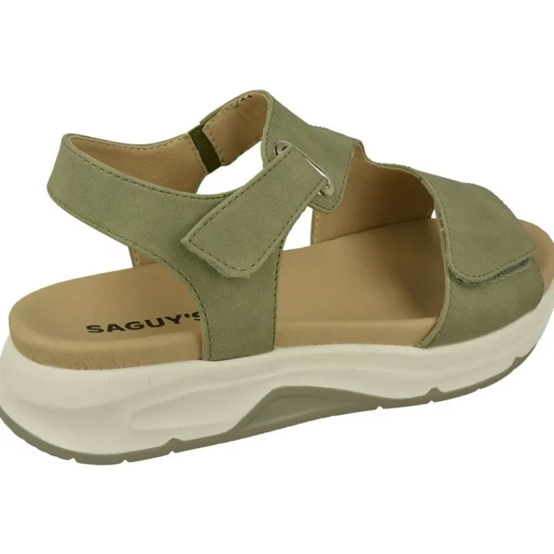 Calzamedi Sandalias|Sandalia De Con Tiras De Velcro Cruzadas En Piel De Nobuck Y Planta Anatomica De Descanso