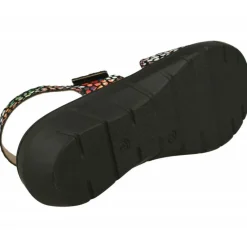 Calzamedi Sandalias|Sandalia De En Piel Vidriera Con Doble Tira De Velcro Ajustable Y Planta De Descanso Movible. Negro