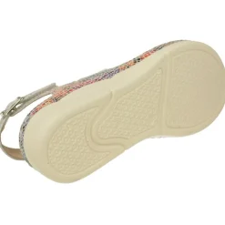 Comfort Class Sandalias|Sandalia De En Piel Estampado De Flores Con Horma De Ancho Especial Y Planta De Descanso Extraible