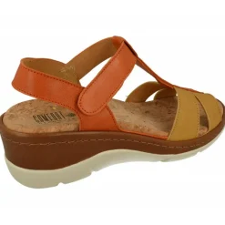 Comfort Class Sandalias|Sandalia De De Tiras Cruzadas Combinadas, Planta Anatomica Extraible Y Cuna De Poliuretano Forrada Cuero