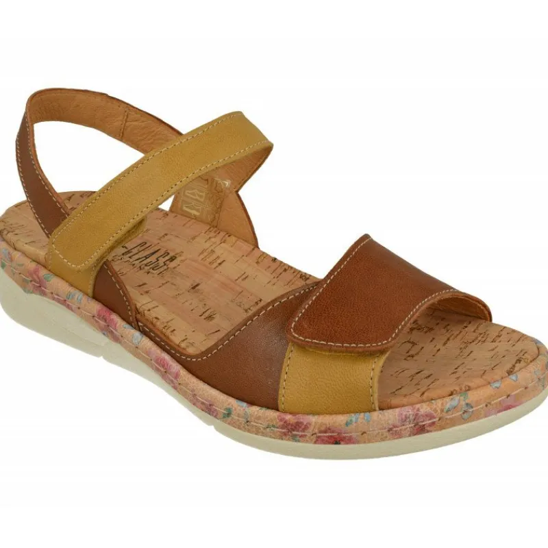 Comfort Class Sandalias|Sandalia De Con Tiras De Velcro Combinadas, Planta Anatomica Extraible Y Piso De Poliuretano