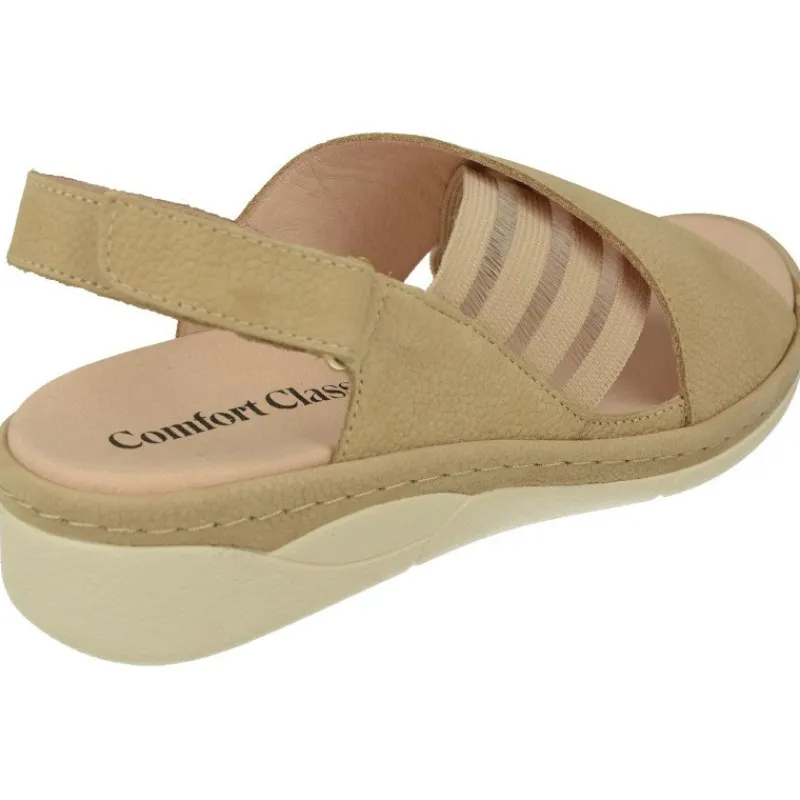 Comfort Class Sandalias|Sandalia De Con Tira Cruzada Y Elasticos Laterales, Piso De Poliuretano Y Planta Extraible