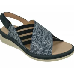 Comfort Class Sandalias|Sandalia De Con Tira Cruzada Y Elasticos Laterales, Piso De Poliuretano Y Planta Extraible