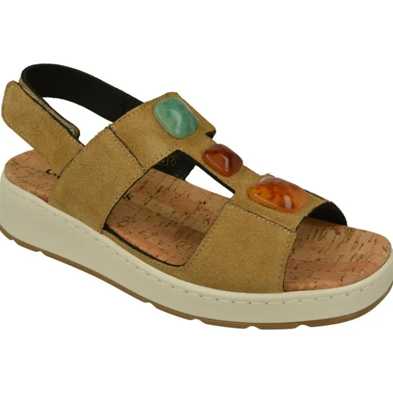 Comfort Class Sandalias|Sandalia De Con Elasticos Y Piedras En Pala, Piel Serraje Y Planta Antomica Extraible Con Piso De Cuna Corrida De